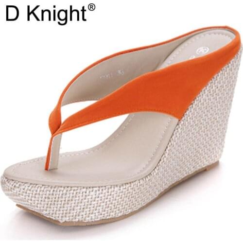 Sandals Shoes Woman Bohemia Style Flip Flops Gladiator Sandals Women 5 Colors Platform Wedges Sandals Ladies Beach Shoes US 3-10