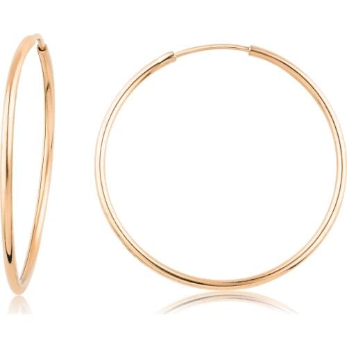 14k Rose Hoop Earrings (1st Model 5th Size) W4E35015