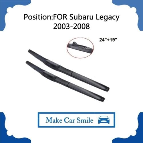 Wiper Blade Used For Subaru Legacy 2003-2008 24"+19" 2 Pieces Windscreen 2010-present Natural Rubber Car Accessaries
