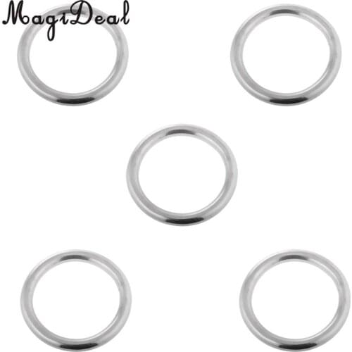 MagiDeal 5 x Welded Ring 304 Stainless Steel O Round Rings for Kayak Canoes Diving Saddles Marine Shade Sail Boat Applications