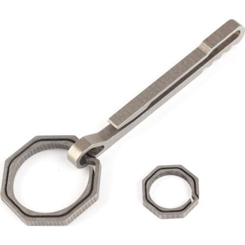 Titanium Ti clip multi multipurpose buckle keyring hike belt bottle opener key keychain TC4 multifunction camp EDC Tool