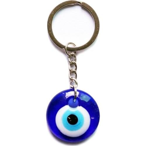 Turkish Blue Evil Eye Keychain Car Key Ring Amulet Lucky Charm Pendant Jewelry