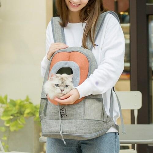 Comfortable Pet Backpack for Small Dog Travel Breathable Mesh Puppy Dog Carrier Bag Padded Shoulder Pet Cat Carrier