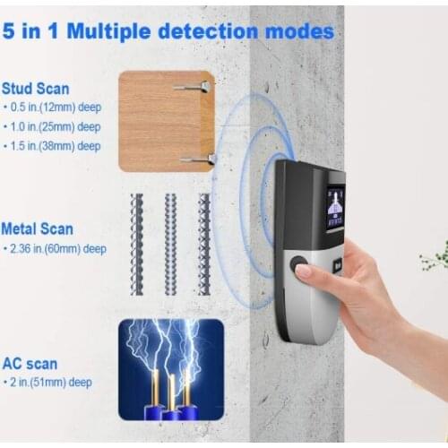 Stud earrings scanner upgrade 5 in 1 stud sensor beam detector plasterboard joint pipe wall