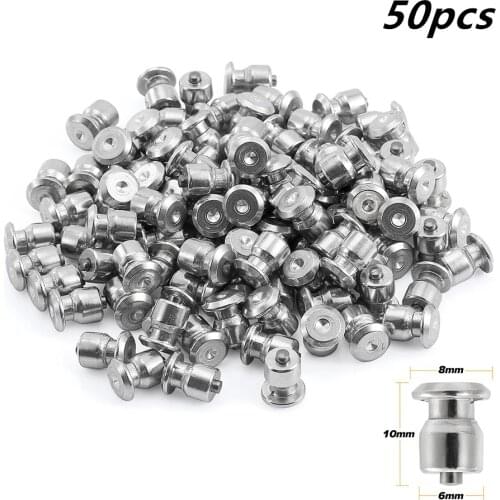 50pcs Wheel Tire Studs Spikes Winter Lugs Screw Snow Ice Anti-Slip For Car Motorcycle SUV ATV Truck 8x10mm