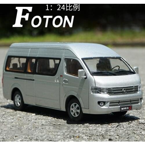 1/24 Scale Foton Monpark S-class Light Bus Van MPV Alloy Simulation Diecast Model Cars Toys for Boys Adult Collection