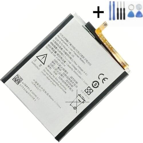 1x 3000mAh Battery Replacement For Nokia 6 N6 TA-1000/1003/1021/1025/1033/1039 HE335 Smart Phone Batteries + Repair Tools kit