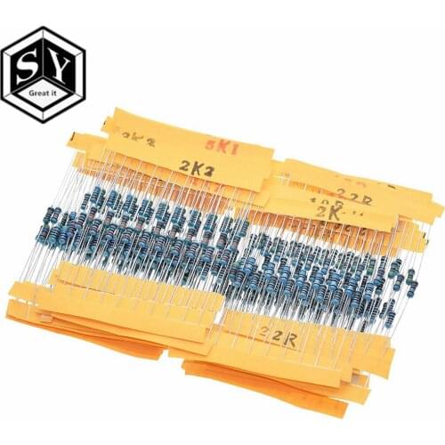Great IT 1 Pack 300PCS 10 -1M Ohm 1/4w Resistance 1% Metal Film Resistor Resistance Assortment Kit Set 30 Kinds Each 10PCS