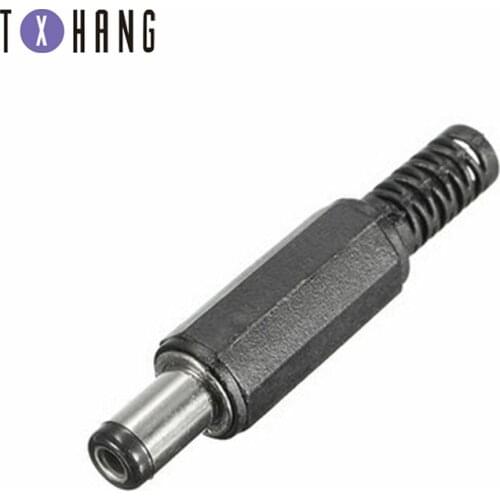 10pcs DC Power Jack Plugs Male Socket Adapter Connectors 2.1mm x 5.5mm For DIY Projects