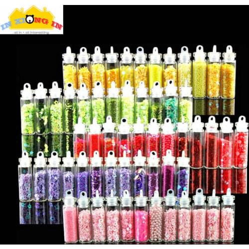 12bottles Assorted Heart Star Glitter Sequins Nail Art Cosmetic Beauty Decor Paillettes DIY Jewelry Polymer Clay Craft Stuff