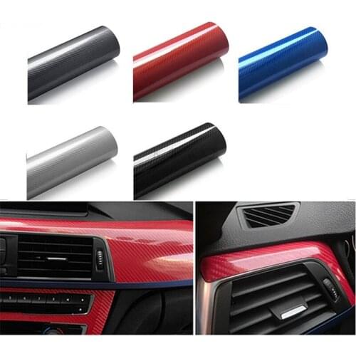 5D High Glossy Carbon Fiber Vinyl Film Car Sticker For Toyota corolla chr Kia Sportage Rio 3 4 Ceed Sorento Accessories 2022