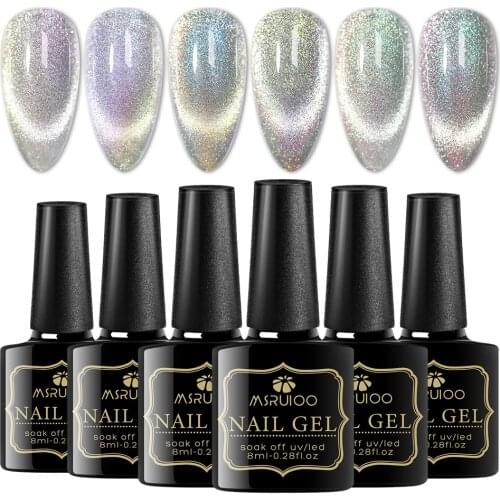 8ML Nail Gel Polish Jade Cat Eye Magnet Hybrid Varnish Semi Permanent Summer Magnetic Lacquer Primer Nail Art Gel Varnish
