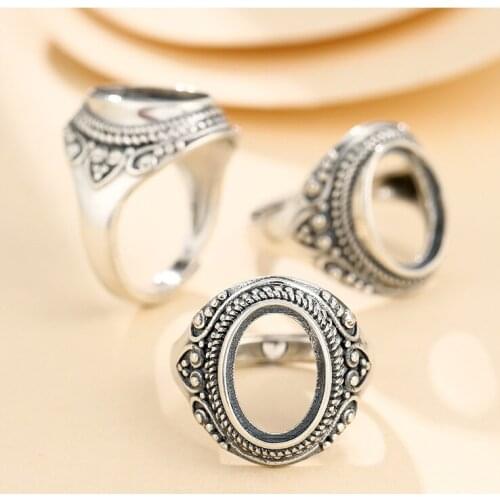 925 STERLING SILVER mens Semi Mount Bases Blanks base blank Pad VINTAGE ring Setting set jewelry (without stone) A5480