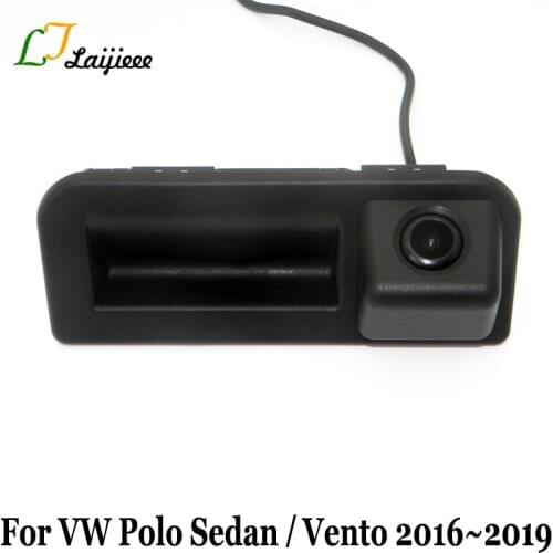 For Volkswagen VW Polo Sedan Vento facelift 2017 2018 2019 / Auto Trunk Handle Rearview Camera With Relay Car Rear View Camera