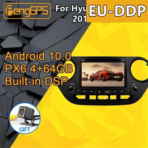 For Hyundai I10 I-10 Android Radio 2013 - 2018 Car multimedia DVD Player Stereo PX6 GPS Navigation Head unit Autoradio Audio