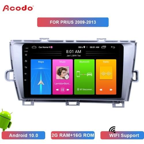 ACODO 2+16G Android 10.0 Car Radio Multimedia Player For Toyota PRIUS 2009-2013 Navigation GPS 2 din