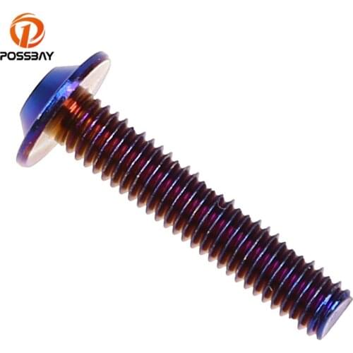 POSSBAY M6 Nut Bolt Colorful 304 Stainless Steel Plum Hex Screw Anti-theft Plum Hex Bolt Universal Hex Screw for Motorcycle