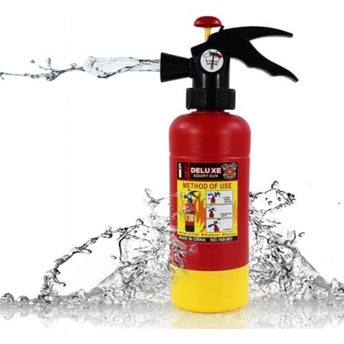 One Piece Practical Plastic Fire Extinguisher Shaped Simulation Squirt Water Guns Toy for Kids Children Summer Funny Toy