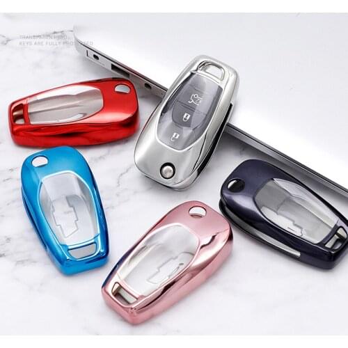 360° Protection TPU Car Key Case For CHEVROLET Key Cover Anti-wear Transparent Key Shell For CHEVROLET Car Accessories Key Shell