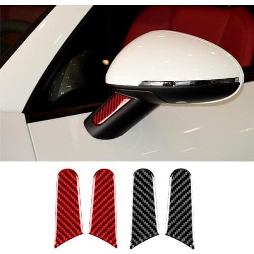 Fit For Porsche Macan 2014-2021 Real Carbon Fiber Side Rearview Mirror Cover Decoration Trim Exterior Car Accessories