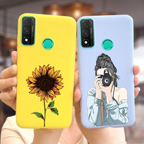 For Huawei P smart 2020 Case Colorful Flower Painted Cover Case For Huawei Psmart 2020 Soft TPU Fundas 6.21'' Phone Cases Bumper