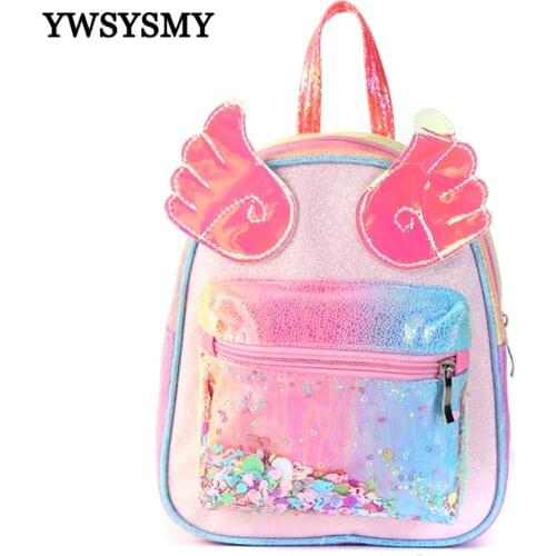 Kindergarten School Bag for Girls Backpack Mini Bags Fashion Laser Backpack Kids Bookbag Cute Toddler Children School Backpacks