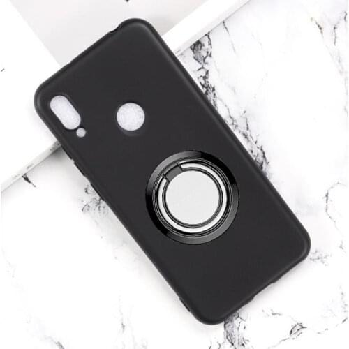 For Huawei Honor 8A Back Ring Holder Bracket Phone Case Cover Phone TPU Soft Silicone Cases ON Huawei 8A Prime Pro Y6 2019 6.09"