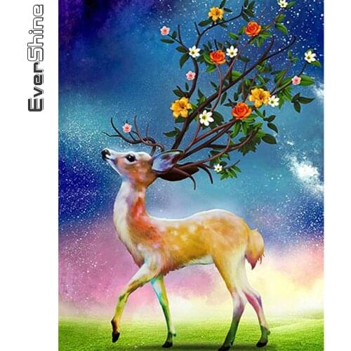 Evershine Diamond Painting Deer 5D DIY Diamond Embroidery Sale Animals Cross Stitch Mosaic Rhinestone Art Home Decoration