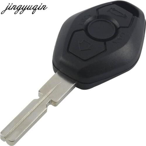 Jingyuqin 10pcs/lot Remote Car Key Shell For BMW 3 5 7 SERIES Z3 Z4 X3 X5 M5 325i E38 E39 E46 3 Button Key Fob Case Cover