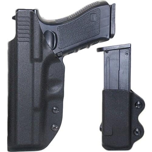 IWB Kydex Airsoft Pistol Gun Holster For Glock 17 31 43 43X Holsters Concealed Carry With 9mm Mag Pouch Hunting Accessories