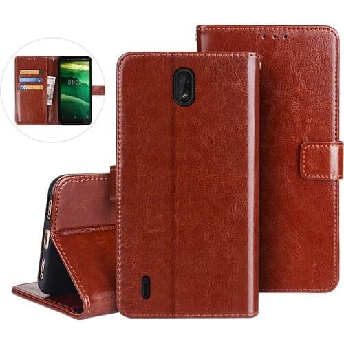 For Nokia C1 5.45" Leather Case On For Coque Nokia C1 TA-1165 Premium Magnetic Flip Wallet Cover Phone Cases Fundas