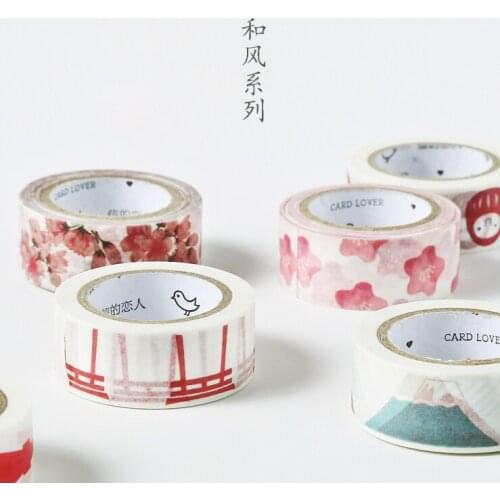 Lover paper tape endulge series of japanese style 15mmx7m fuguists hobo use