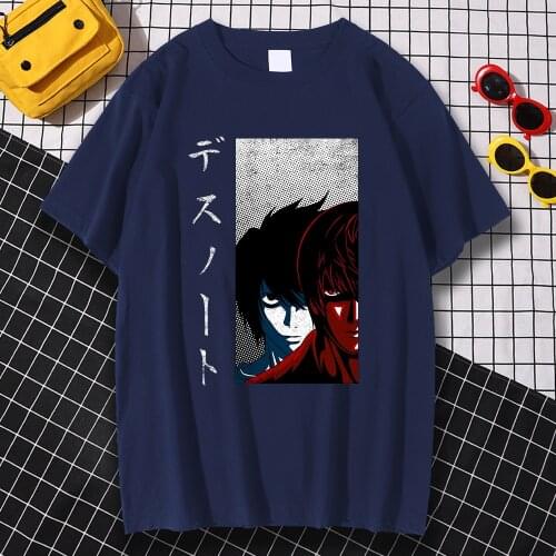 Fashion Vintage Mens T Shirts Spring Summer T Shirt Japanese Anime Cartoons Character Print Clothes Short Sleeve T-shirt Mens