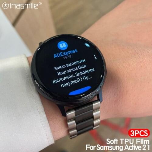 3Pcs Soft TPU Protective film For samsung galaxy active 2 40mm 44mm Curved Edge Screen protector For Galaxy active 1 (Not Glass)