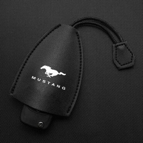 New Genuine Leather Keychain Men Women Car Key Bag Key Holder Organizer Pouch For Ford Mustang GT SHELBY Car Accessories