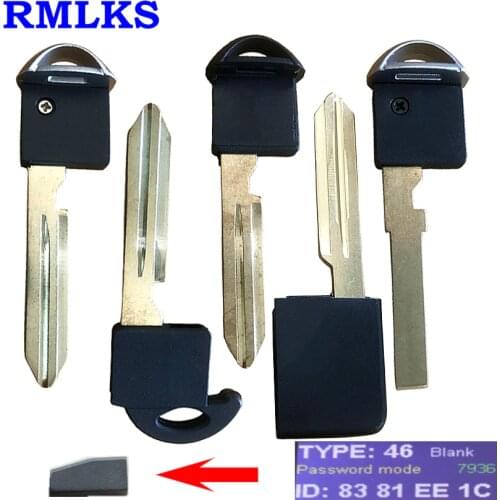 New Prox Smart Key Remote Keyless Emergency Insert Uncut Blade With ID46 Transponder Chip For Nissan Infiniti Alitma Armada Cube