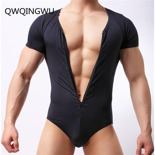 Slim Fitness Men Undershirts Jockstrap Bodysuit Body Bodybuilding Jumpsuit Romper Corset For Man Modal Boxer Slimming Underwear