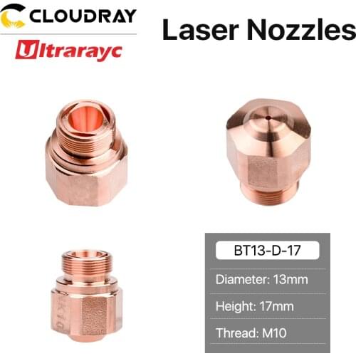 Ultrarayc Fiber Laser Nozzle NK Series Double Layer Dia.13mm Thread M10 Height 17mm Caliber 1.0-3.0mm for Bystronic Metal Cutter