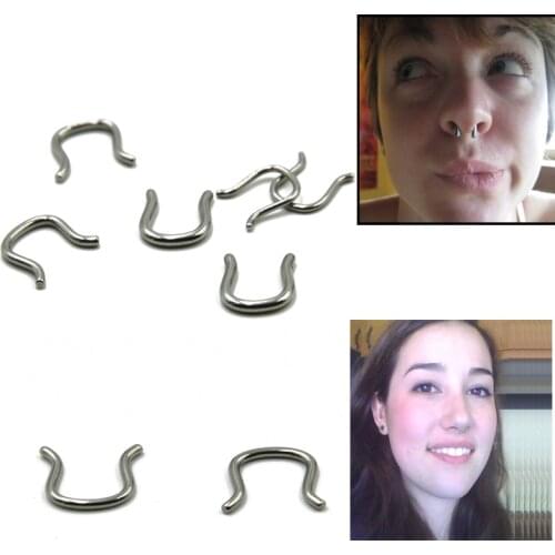 New Sexy Unisex Septum Retainer 316l Surgical Steel Horseshoe U Shape Ear Hanger Nose Septum Rings Piercing Body Fashion Jewelry
