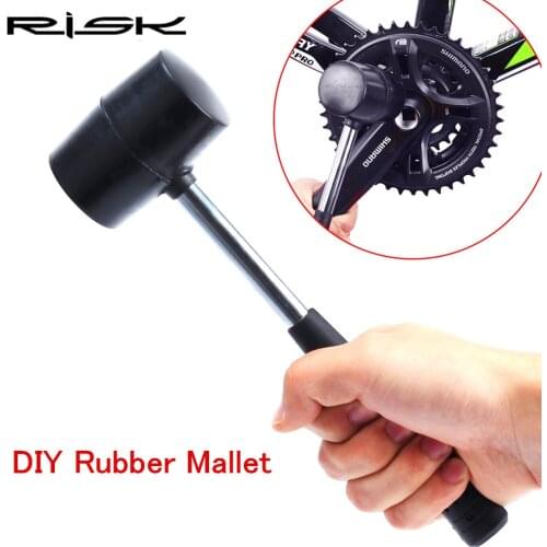 RISK 26mm 300G Rubber Mallet Bike Repair DIY Tools High Quality Rubber Hammer Disassembly for Bicycle Cycling Parts
