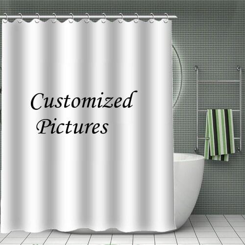 High Quality Anime Customized Pictures 3D Printed Shower Curtains Bath Products Bathroom Decor with Hooks Waterproof