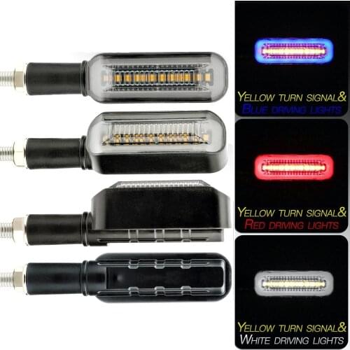 LED Turn Signals Motorcycle Stop Signals DRL Motorcycle Flasher 2 in 1 Blinker Stop Tail Lamp Indicator Universal Brake Light