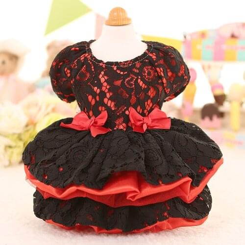 Spring & Summer Dog Clothes Dress With Lace Princess Wedding Costume Pet Clothing For Small Dogs And Cats Chihuahua Dresses