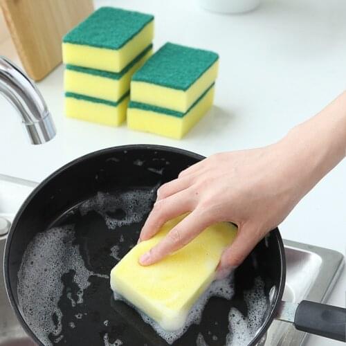 1Pcs High Density Sponge Kitchen Cleaning Tools Scouring Pad Washing Towels Wiping Rags Sponge Microfiber Dish Cleaning Cloth