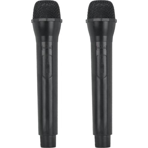 2 Pcs Fake Microphone, Accessories, Kids Karaoke Prop Mic Fancy Dress Black