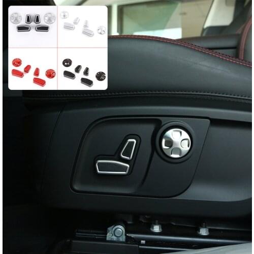 6pcs ABS Chrome Seat Side Button Decorative Cover Trim For Maserati Lavante 2016 Ghibli 2014-2017 Quattroporte 2013-2017
