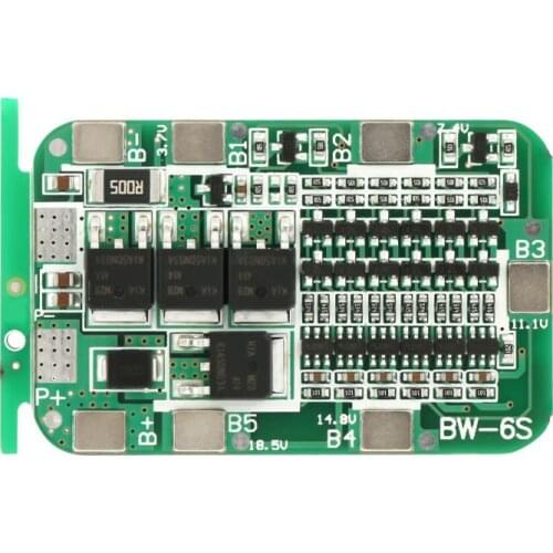 High Quality 6S 15A 22V 24V Battery Protection Board BMS for 18650 Li-ion Cell