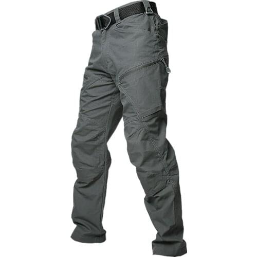 Tactical Cargo Pants Men Summer Straight Combat Army Military Pants Cotton Many Pockets Stretch Security Trousers Men
