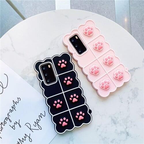 Pop Fidget Toys Bubble Case For Huawei Nova 3 3i 5T 6 7 8 SE Honor 10 Lite 8X 9X 10i 20i 30s 30i View 30 40 V30 V40 20 Pro Cover