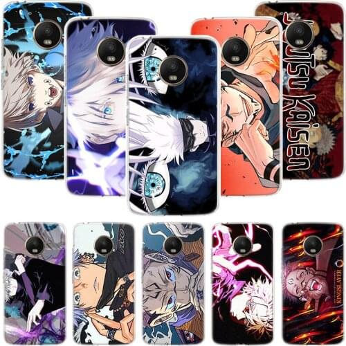 Japan Anime Jujutsu Kaisen Phone Case For Motorola Moto G9 G8 G7 G6 G5 E6 E5 E4 Plus Play Power One Action Macro Coque Cover Cap